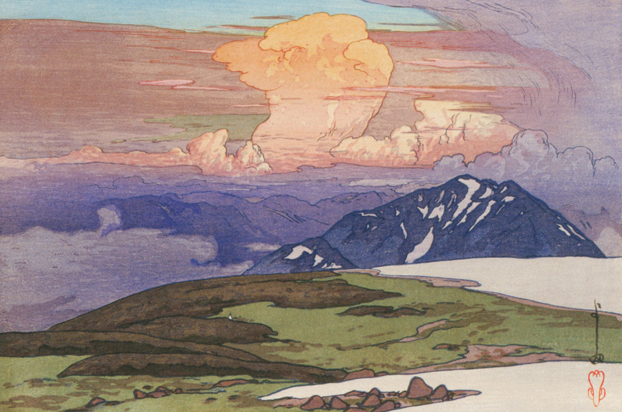 吉田博「日本アルプス十二題 五色原」1926年