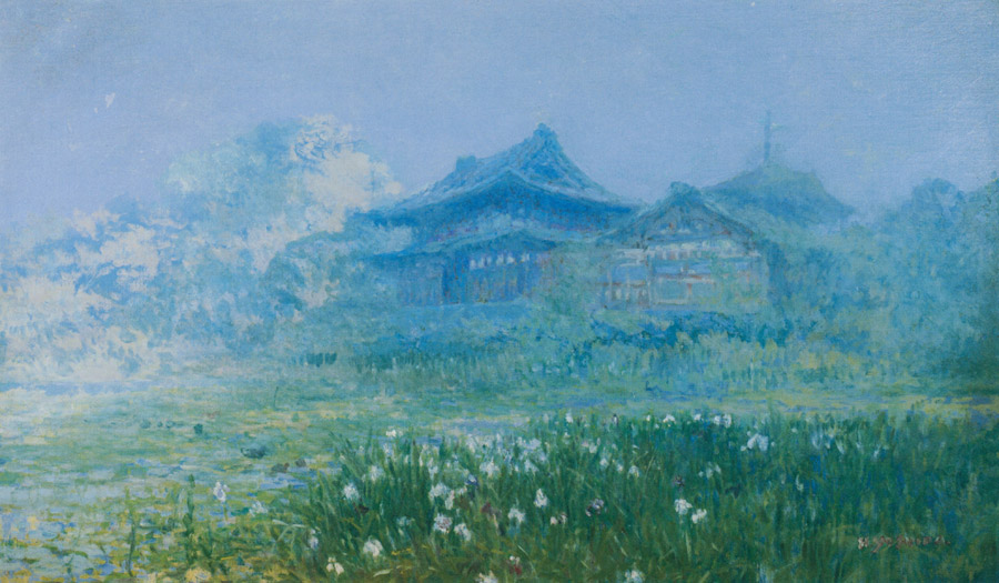 吉田博「堀切寺」1907年