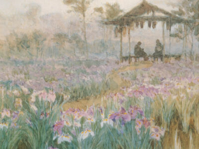 吉田博「菖蒲園」1903年