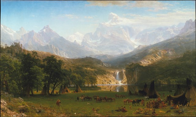 アルバート・ビアスタットの絵画『ロッキー山脈、ランダーズ・ピーク』